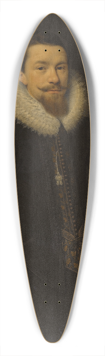 Salomon Mesdach - Portrait of Pieter Boudaen Courten (1594-1668) 39.3 inch art pintail longboard deck
