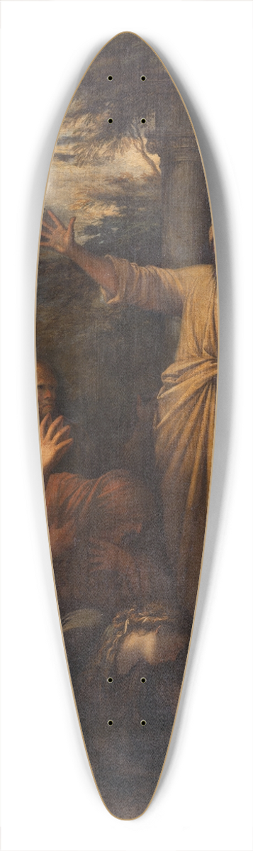 Salvator Rosa - Jonah Preaching to the People of Niniveh 39.3 inch art pintail longboard deck