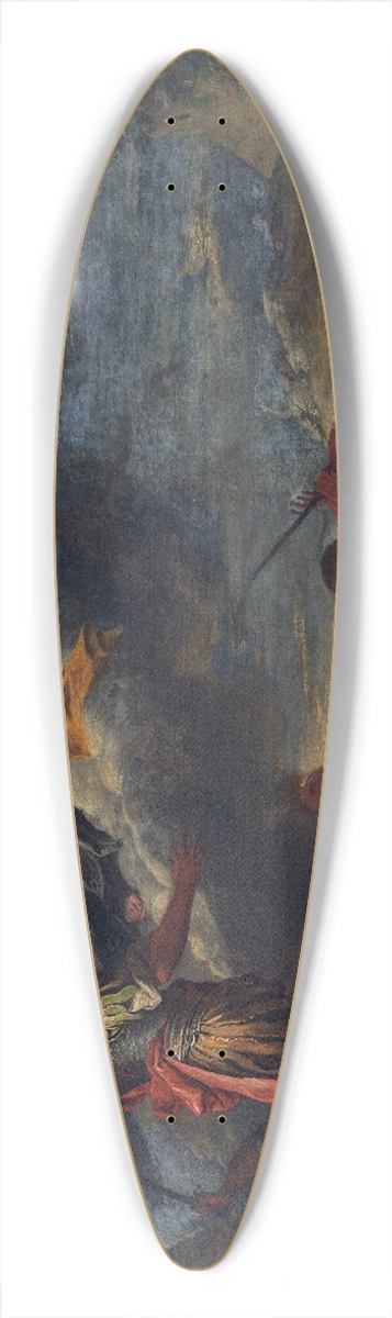 Salvator Rosa - The Founding of Thebes 39.3 inch art pintail longboard deck