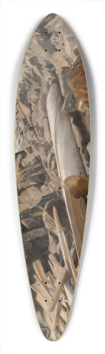 Samuel Colman - Rocky Beach, Pacific Coast 39.3 inch art pintail longboard deck