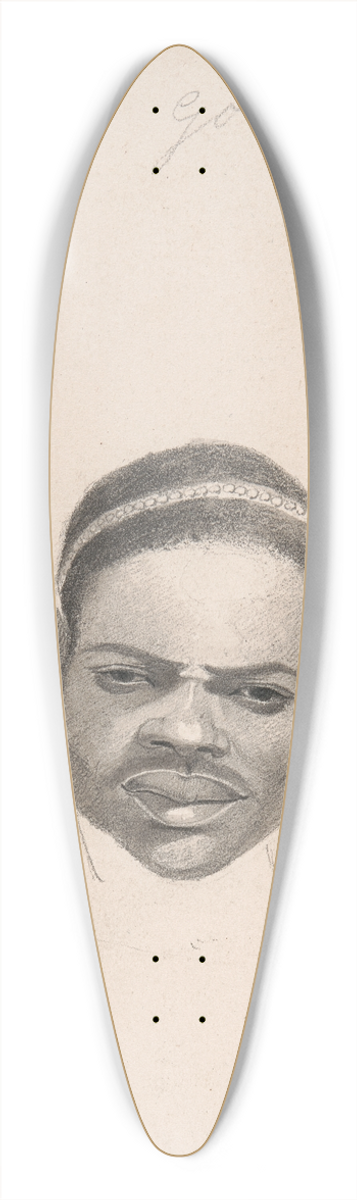 Samuel Daniell - Head of a Khosa Chief 39.3 inch art pintail longboard deck