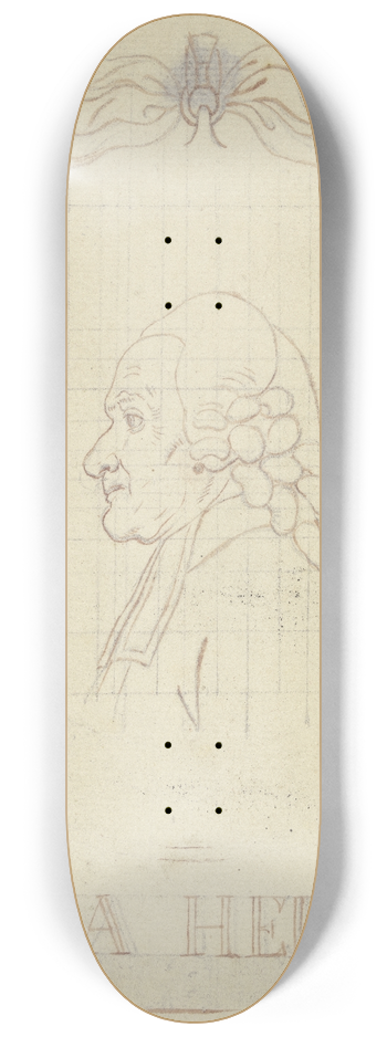 Daniel Nikolaus Chodowiecki - Bildnis des Johann August Hermes 8.25 inch art skate deck