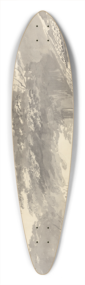 Samuel Davis - Sepoys resting under trees 39.3 inch art pintail longboard deck