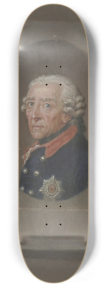 Daniel Nikolaus Chodowiecki - Brustbildnis Friedrichs des Groen im Oval, rechteckig eingefasst 8.25 inch art skate deck