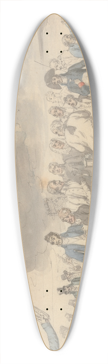 Samuel de Wilde - The Satirist 39.3 inch art pintail longboard deck