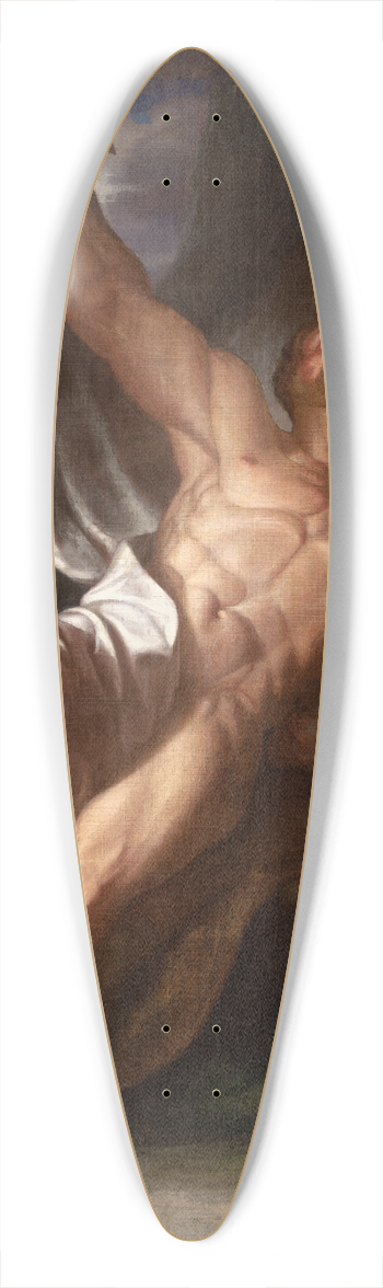 Samuel Finley Breese Morse - Dyinghercules 39.3 inch art pintail longboard deck