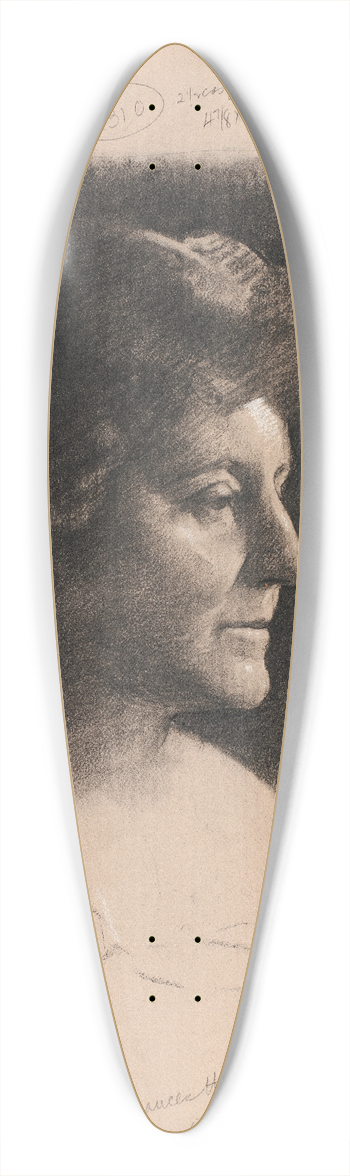 Samuel Johnson Woolf - Frances Eliza Hodgson Burnett 39.3 inch art pintail longboard deck
