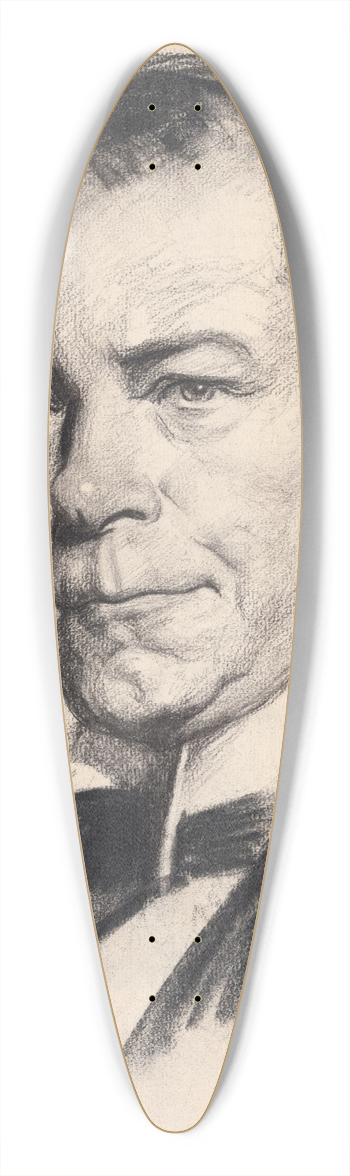 Samuel Johnson Woolf - Myron Charles Taylor 39.3 inch art pintail longboard deck