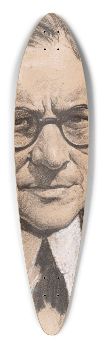 Samuel Johnson Woolf - Newton Diehl Baker 39.3 inch art pintail longboard deck