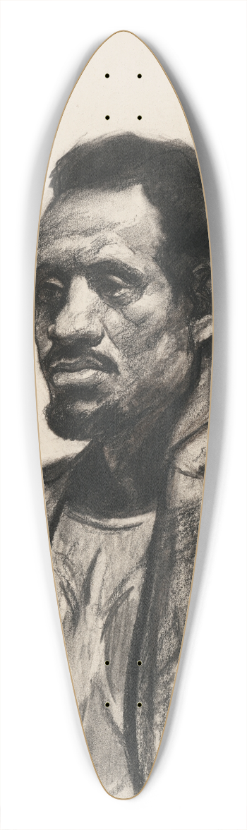 Samuel Johnson Woolf - Paul Robeson 39.3 inch art pintail longboard deck