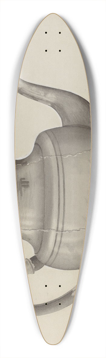 Samuel O. Klein - Pewter Teapot 39.3 inch art pintail longboard deck