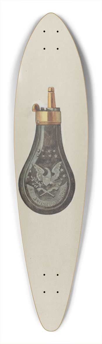 Samuel O. Klein - Powder Horn 39.3 inch art pintail longboard deck