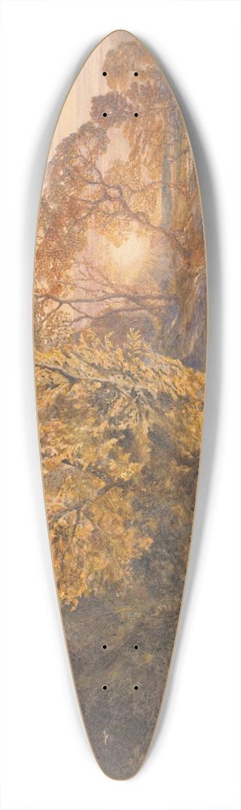 Samuel Palmer - Tintern Abbey at Sunset 39.3 inch art pintail longboard deck