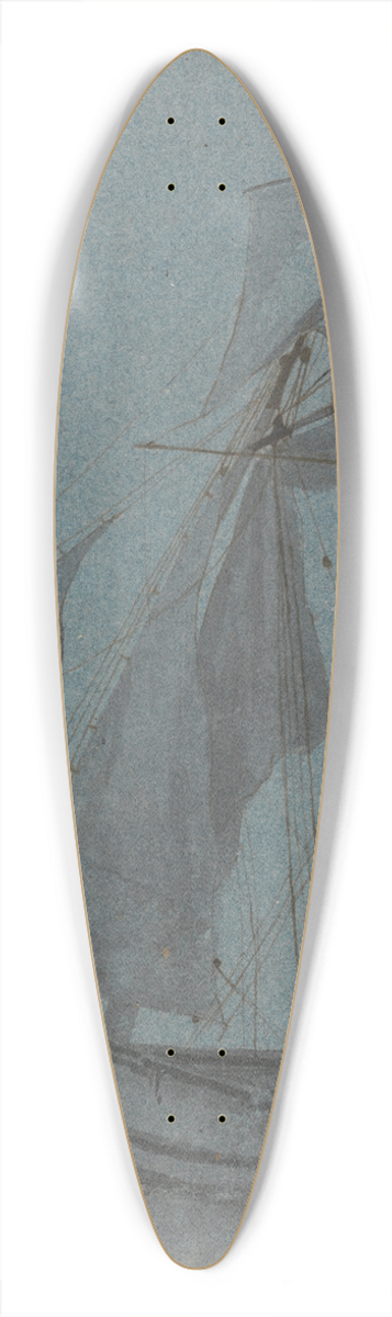 Samuel Scott - A Coastal Barge 39.3 inch art pintail longboard deck