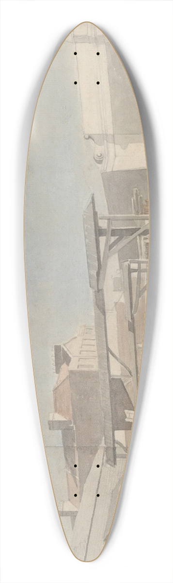 Samuel Scott - Westminster Bridge, the Surrey Side 39.3 inch art pintail longboard deck