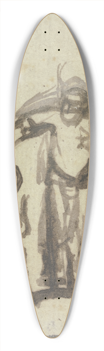 Samuel van Hoogstraten - Samuel anointing David 39.3 inch art pintail longboard deck