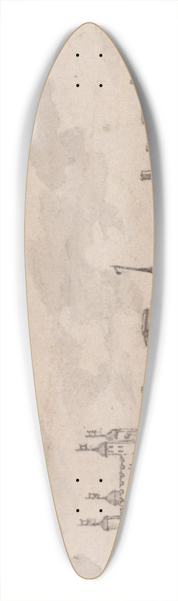 Samuel Wale - The Tower of London 39.3 inch art pintail longboard deck