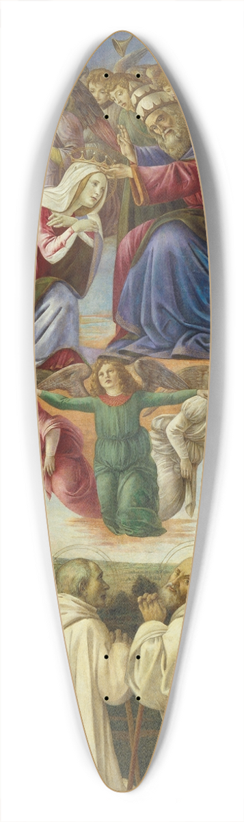 Sandro Botticelli - The Coronation Of The Virgin 39.3 inch art pintail longboard deck