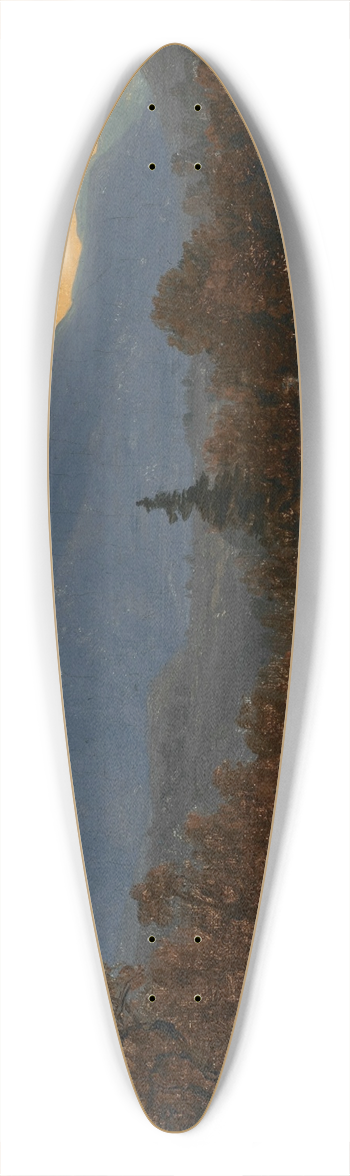 Sanford Robinson Gifford - A Study of Hunter Mountain at Twilight 39.3 inch art pintail longboard deck