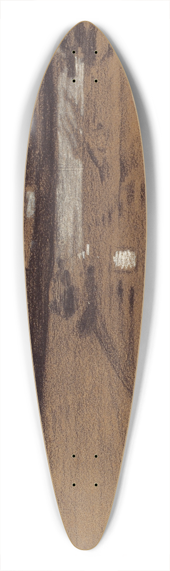 Santiago Rusiol - Alley in Genoa 39.3 inch art pintail longboard deck