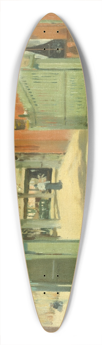 Santiago Rusiol - Entrance to the Park of the Moulin de la Galette 39.3 inch art pintail longboard deck