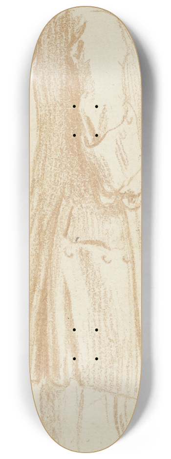 Daniel Nikolaus Chodowiecki - Stehender Mann mit einem Stock in der Rechten im Profil nach rechts. 8.25 inch art skate deck
