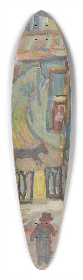 Sasza Blonder - Czowiek na tle wejcia do ogrodu 39.3 inch art pintail longboard deck