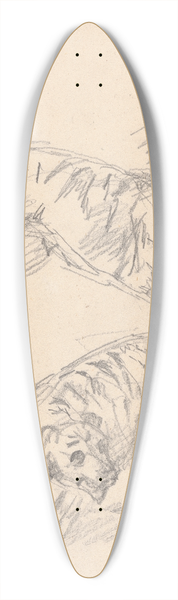 Sawrey Gilpin - Studies of a tiger 39.3 inch art pintail longboard deck
