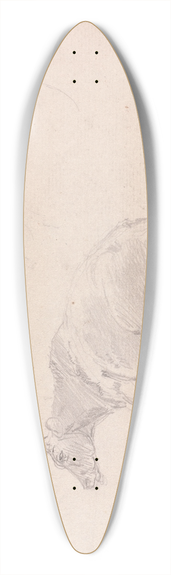 Sawrey Gilpin - Study of a cow lying down 39.3 inch art pintail longboard deck