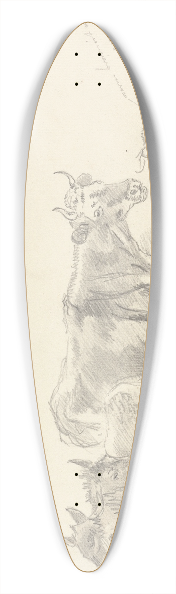Sawrey Gilpin - Study of Cattle and Donkeys 39.3 inch art pintail longboard deck
