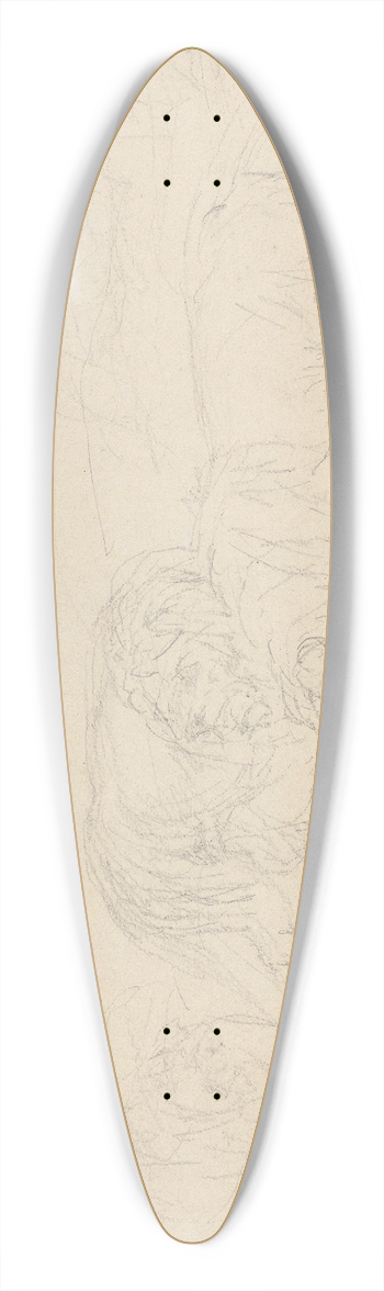 Sawrey Gilpin - Three Lions, Prowling 39.3 inch art pintail longboard deck