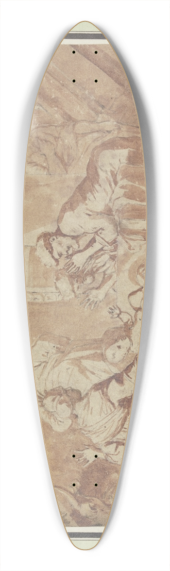 Sbastien Bourdon - Adoration of the shepherds 39.3 inch art pintail longboard deck