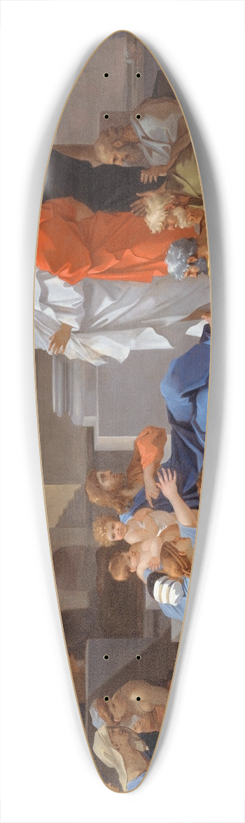 Sbastien Bourdon - Christ Receiving the Children 39.3 inch art pintail longboard deck