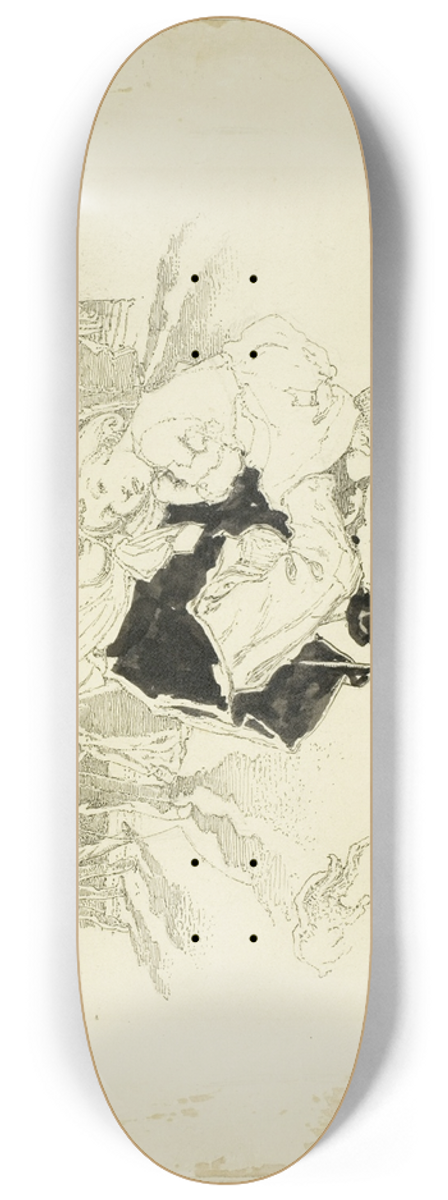 Daniel Urrabieta Vierge - Woman and Child 8.25 inch art skate deck