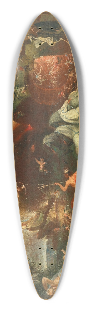 School of the Netherlands - A fantastical scene including Venus with Cupid and Neptune in his chariot 39.3 inch art pintail longboard deck