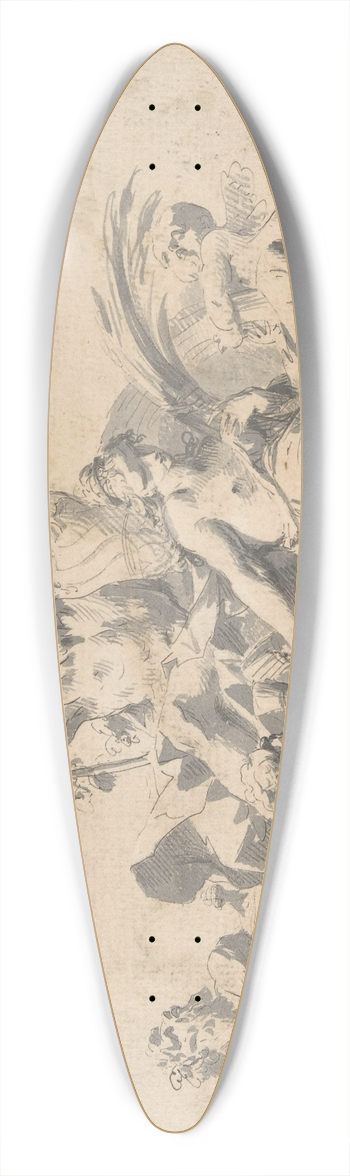 Sebastiano Galeotti - Bacchus and Ceres Attended by Putti and a Marine Deity 39.3 inch art pintail longboard deck