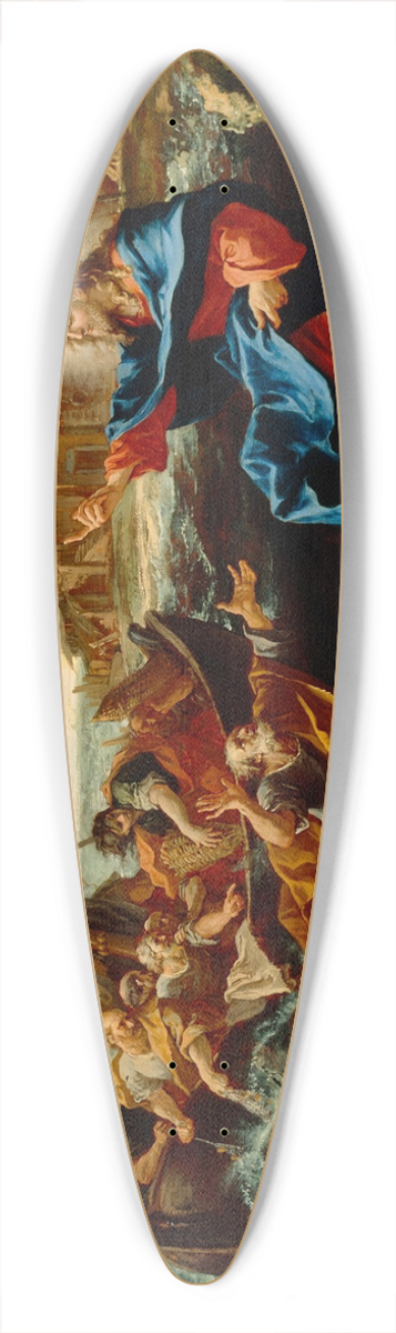 Sebastiano Ricci - The Miraculous Draught Of Fishes 39.3 inch art pintail longboard deck