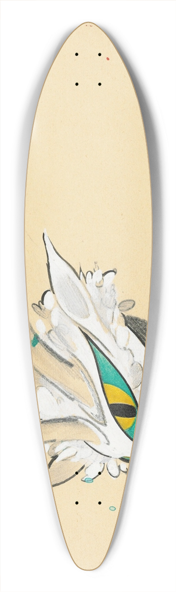 Sergey Chekhonin - Headdress design 39.3 inch art pintail longboard deck