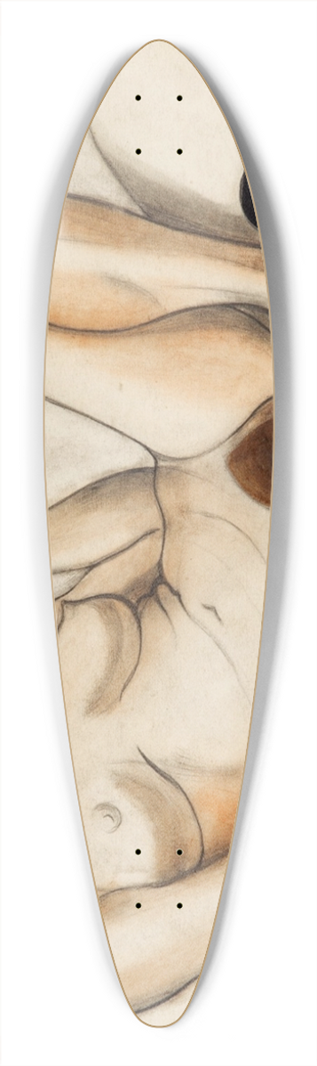 Sergey Yurievich Sudeikin - Nude 39.3 inch art pintail longboard deck