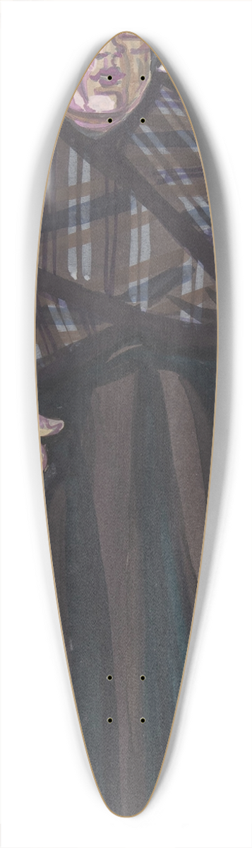 Sergey Yurievich Sudeikin - Old Woman holding keys 39.3 inch art pintail longboard deck