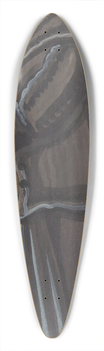 Sergey Yurievich Sudeikin - Woman in a black fur 39.3 inch art pintail longboard deck