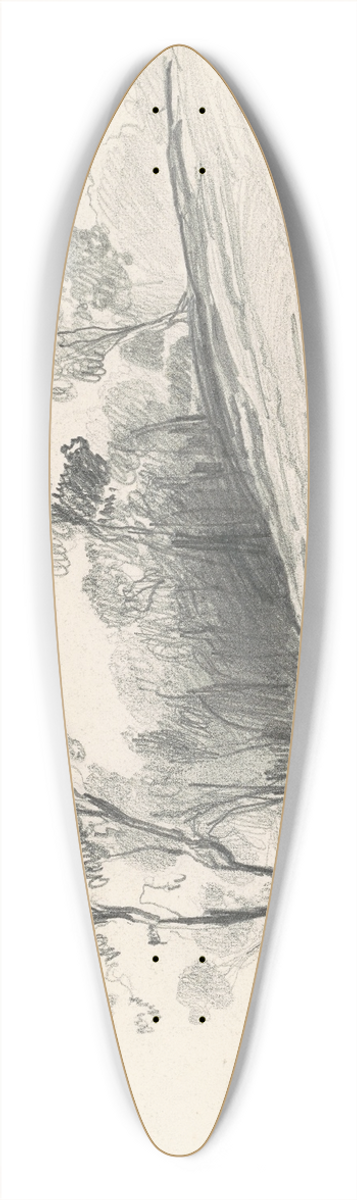 Seth Wells Cheney - Landscape 39.3 inch art pintail longboard deck