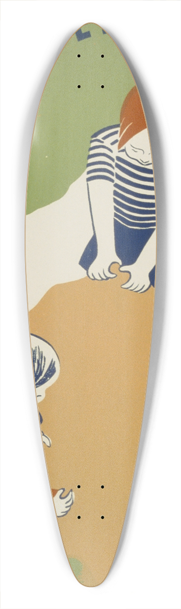 Shari Weisberg - Sand modeling 39.3 inch art pintail longboard deck
