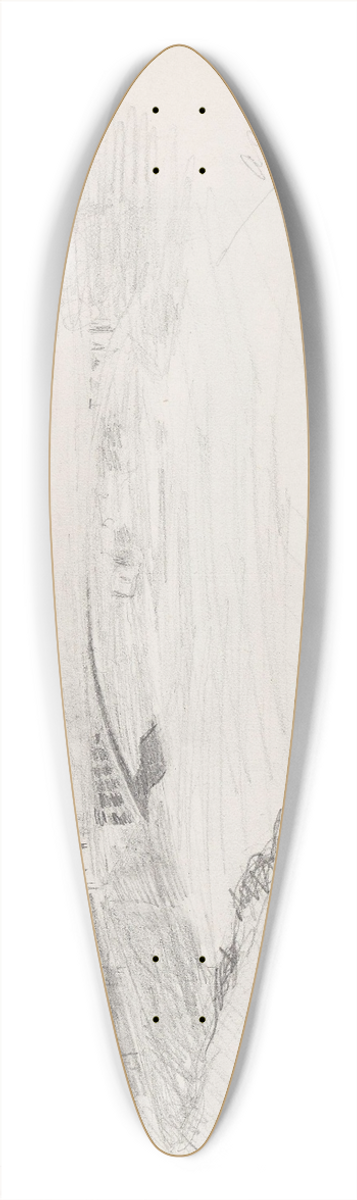 Signe Scheel - Asnires 39.3 inch art pintail longboard deck