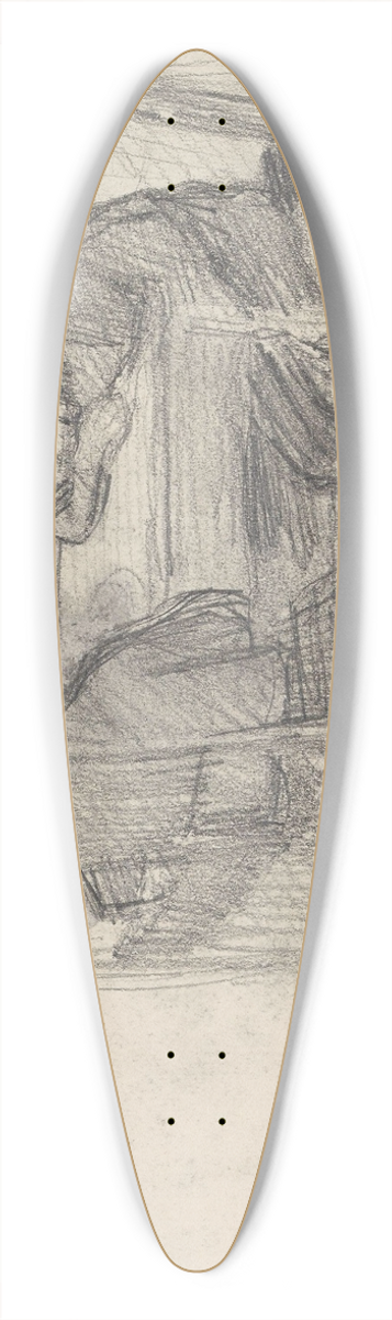 Signe Scheel - Lekselesing 39.3 inch art pintail longboard deck