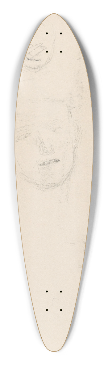 Signe Scheel - Riss av ansikter 39.3 inch art pintail longboard deck