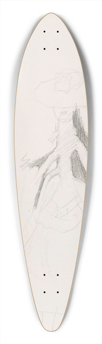 Signe Scheel - Skogskjlven 39.3 inch art pintail longboard deck