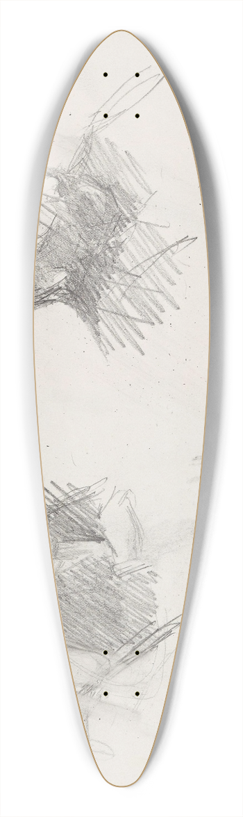 Signe Scheel - To mannsportretter 39.3 inch art pintail longboard deck