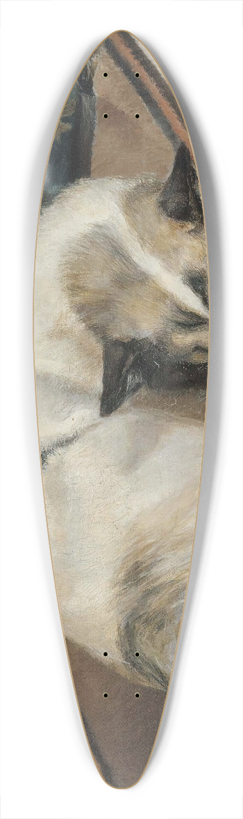 Sigrid Granfelt - Reposing Dog 39.3 inch art pintail longboard deck