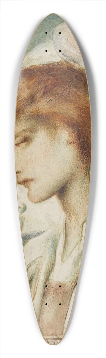 Simeon Solomon - The Archangel Gabriel 39.3 inch art pintail longboard deck
